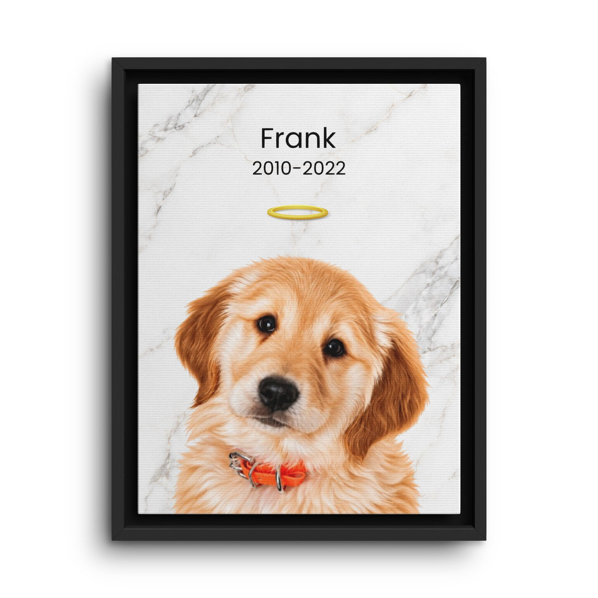 Pet Memorial Portrait | Custom Framed Canvas to Honour Your Dog