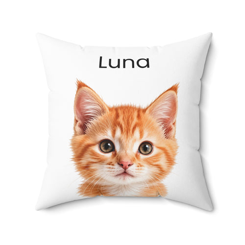 Custom Cat Pillow | Personalised Cat Cushion With Your Cat's Photo