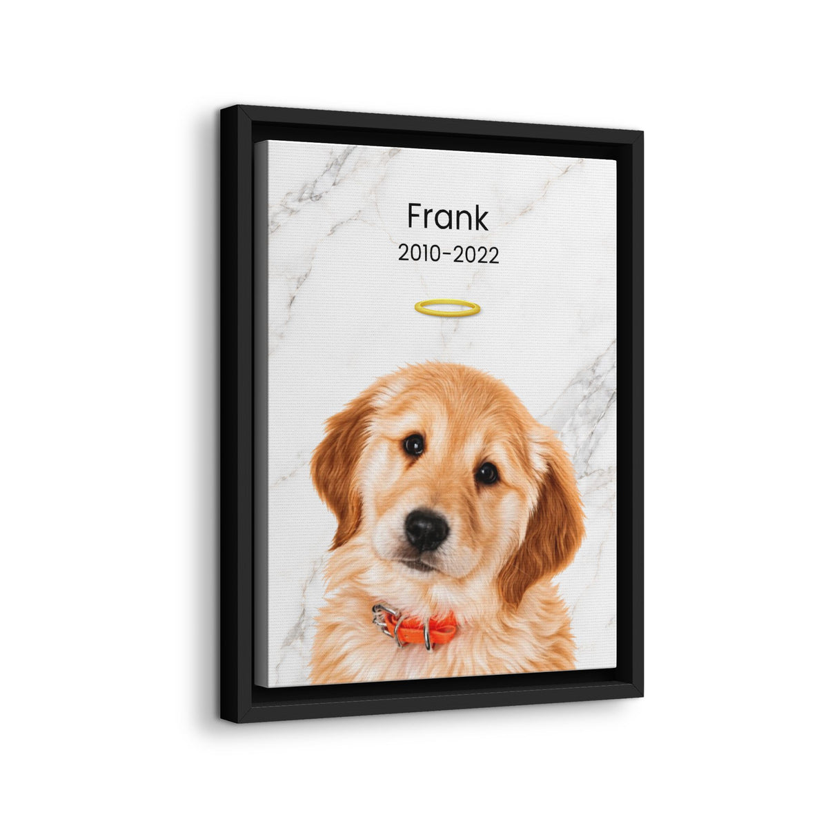 Pet Memorial Portrait | Custom Framed Canvas to Honour Your Dog