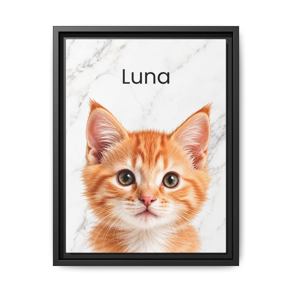 Custom Framed Cat Portrait | Cat Canvas Print From Photo – Fur Painting