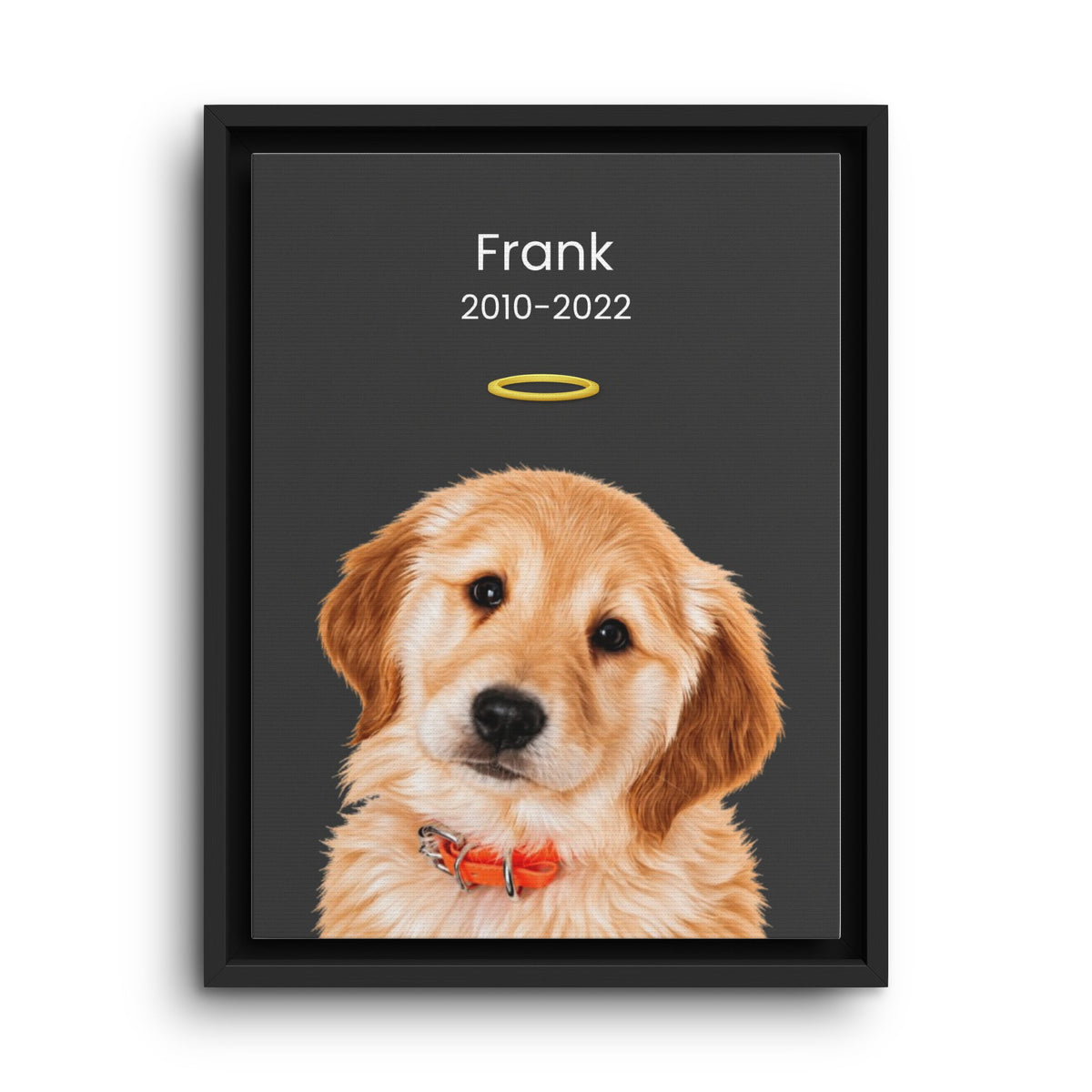 Pet Memorial Portrait | Custom Framed Canvas to Honour Your Dog