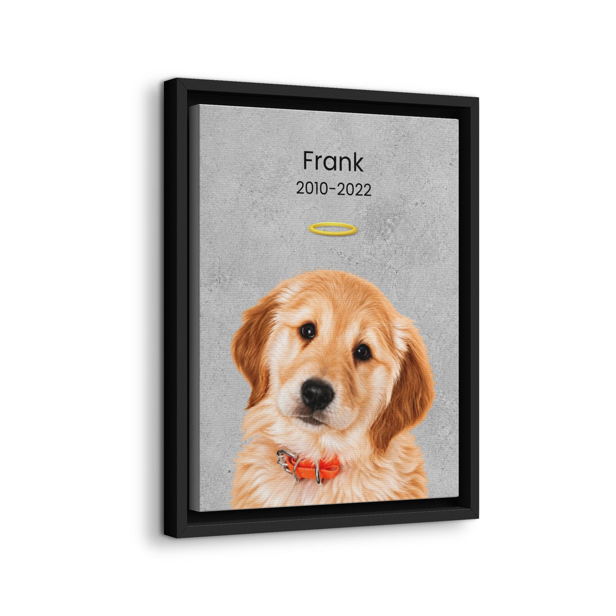 Pet Memorial Portrait | Custom Framed Canvas to Honour Your Dog