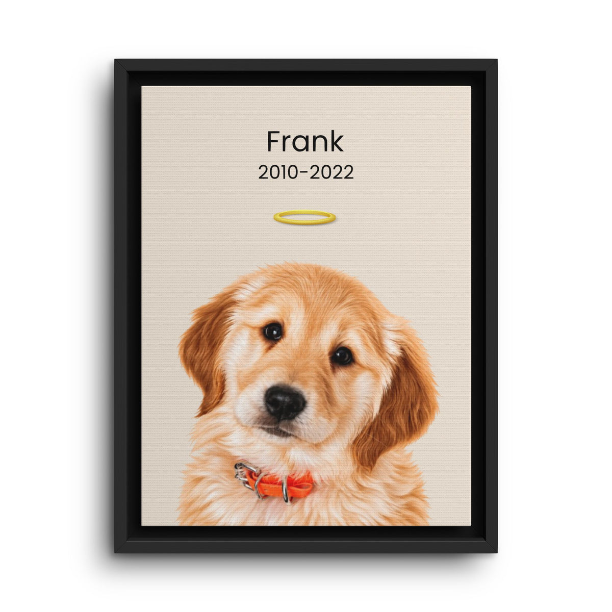 Pet Memorial Portrait | Custom Framed Canvas to Honour Your Dog