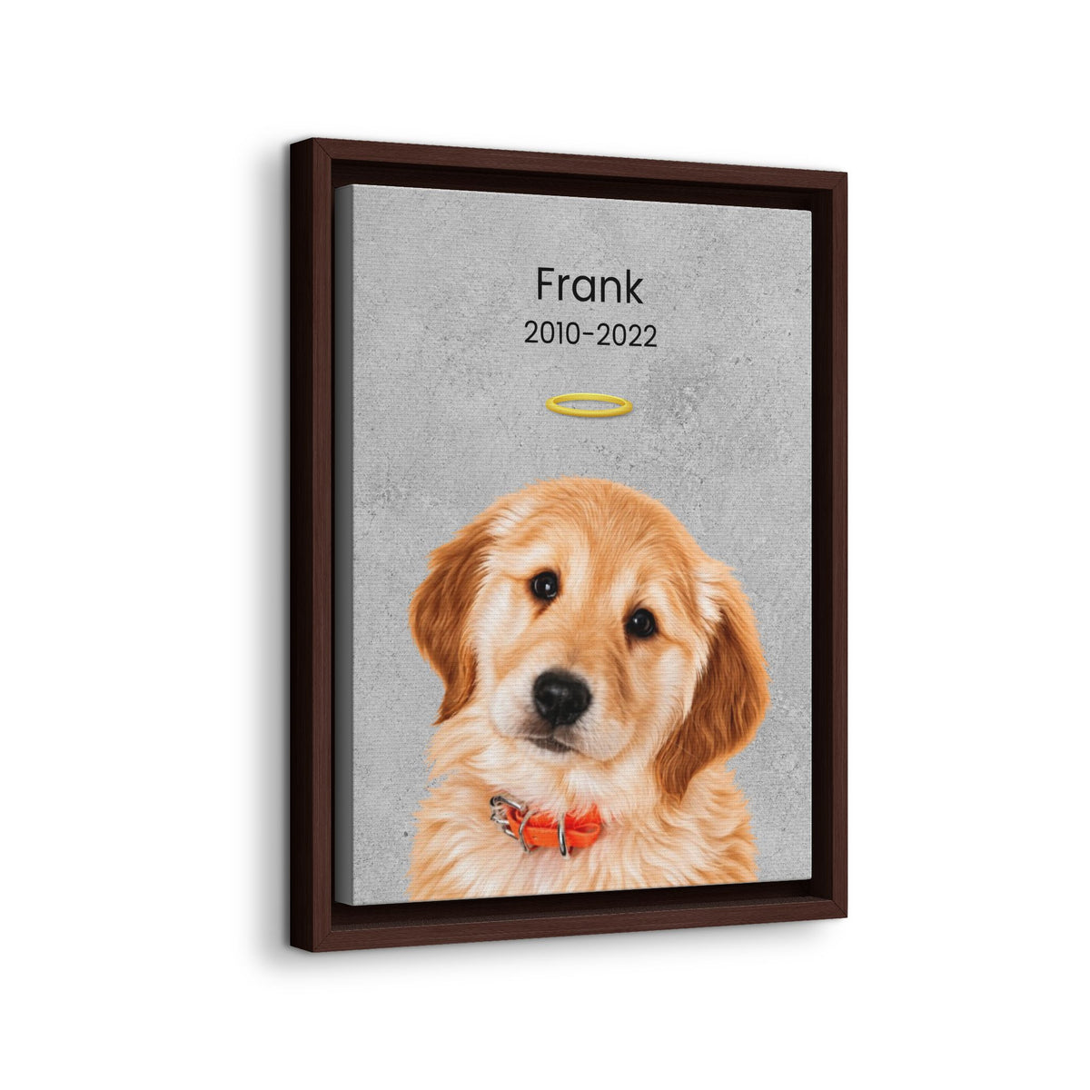 Pet Memorial Portrait | Custom Framed Canvas to Honour Your Dog