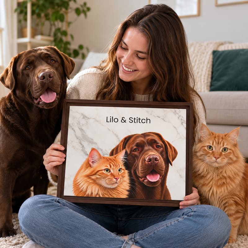 Custom Cat Portraits | Personalised Cat Canvas – Fur Painting