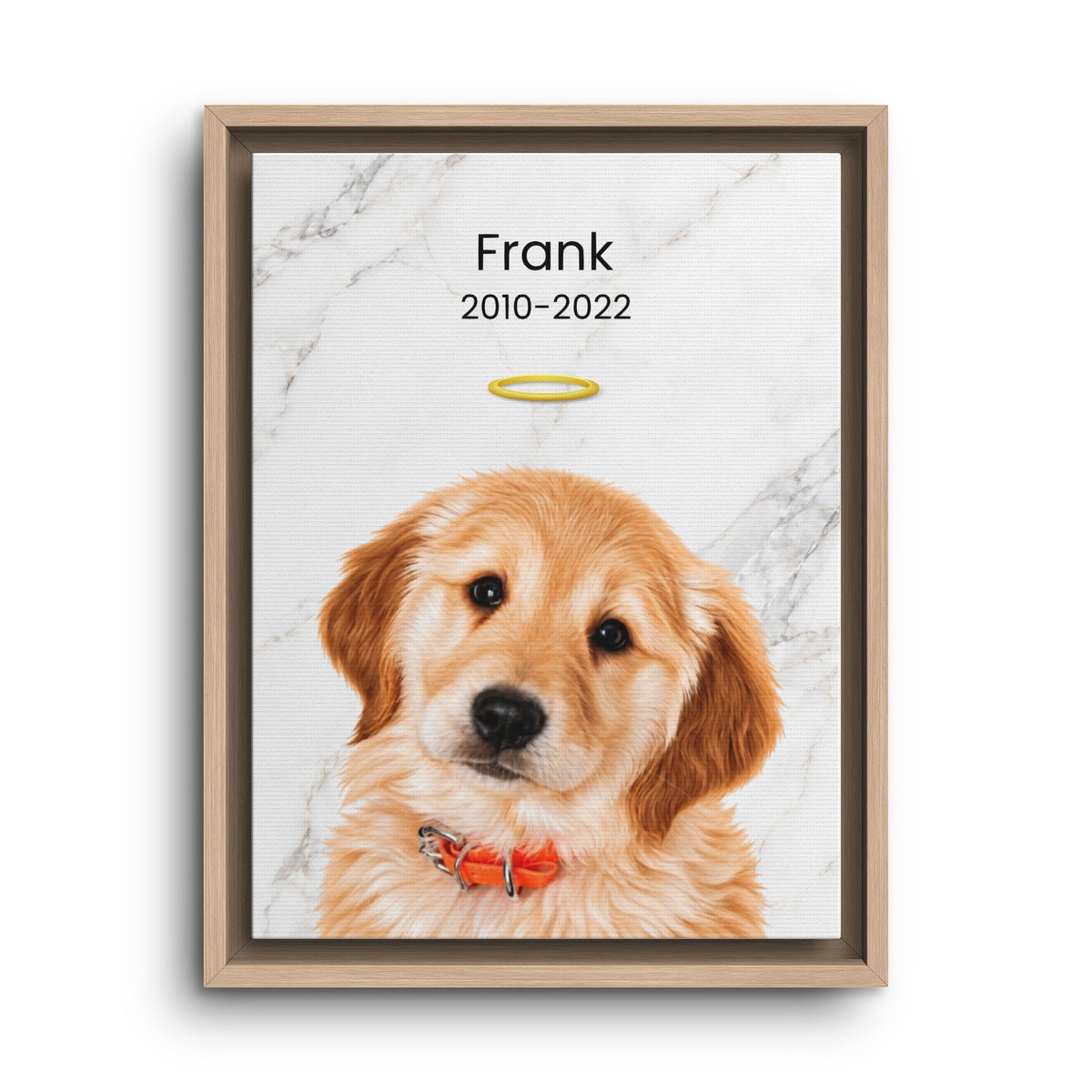 Pet Memorial Portrait | Custom Framed Canvas to Honour Your Dog