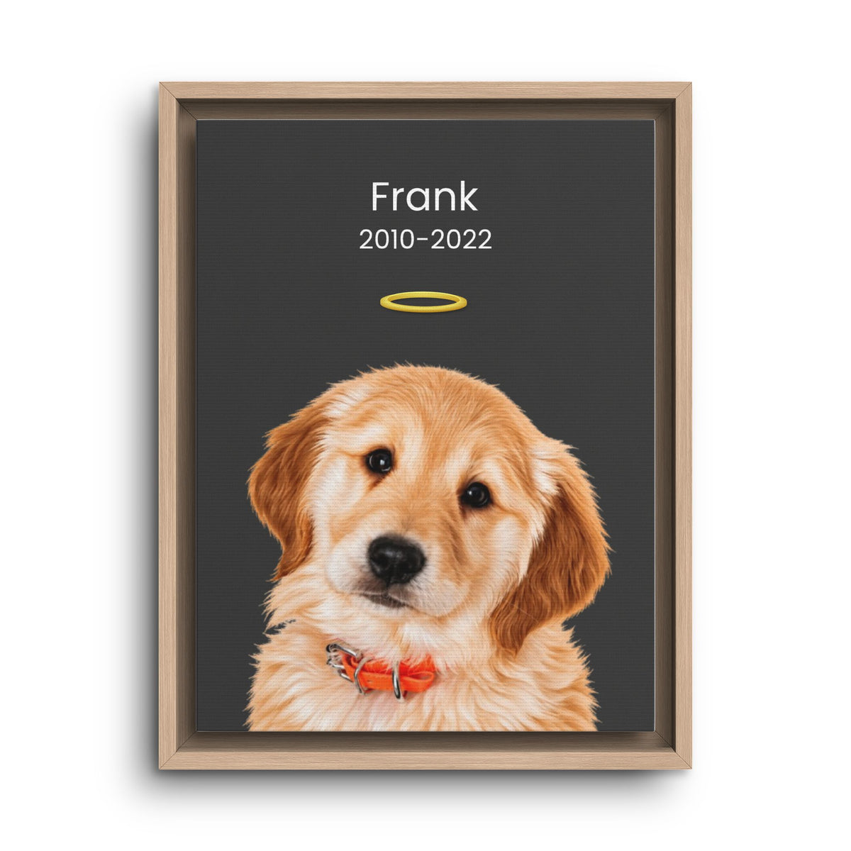 Pet Memorial Portrait | Custom Framed Canvas to Honour Your Dog