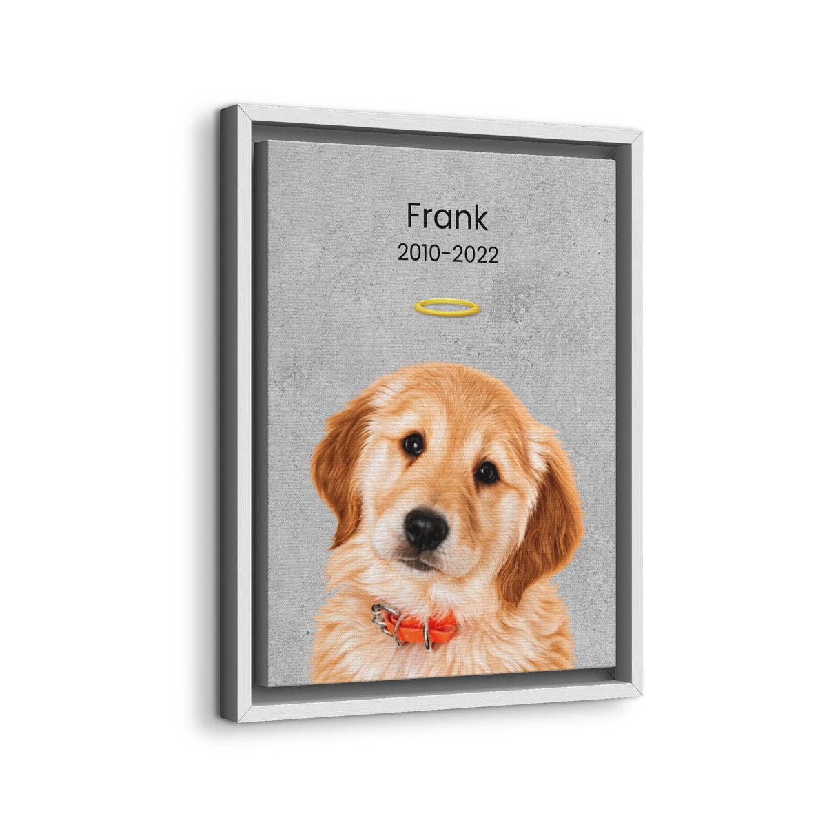 Pet Memorial Portrait | Custom Framed Canvas to Honour Your Dog