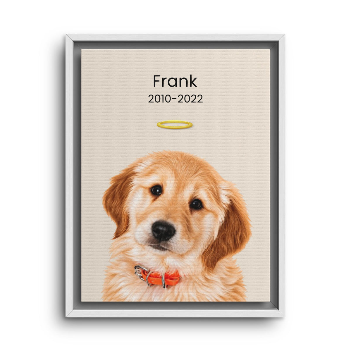 Pet Memorial Portrait | Custom Framed Canvas to Honour Your Dog